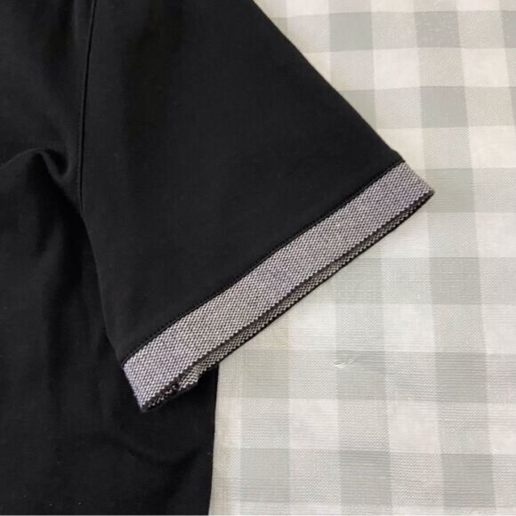 MICHAEL Kors men black shirt in medium or small 100% cotton polo sweater - Picture 4 of 9